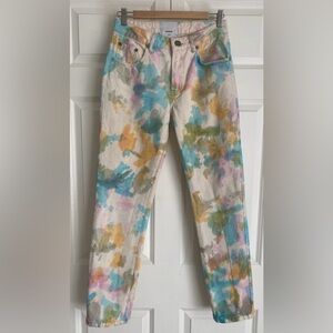One Teaspoon High Waist Tie Dye Jeans Size 27 Awesome Baggies Multicolored Y2K